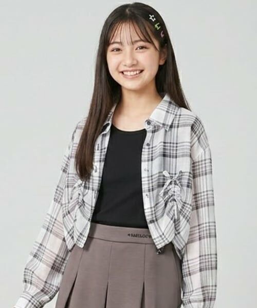 Pupil House / ピューピルハウス シャツ・ブラウス | 【milky coast】シアーシャツ×タンクトップセット（グレー）