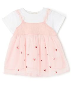 Pupil House / ピューピルハウス その他トップス | さくらんぼ刺しゅうドッキングチュニック