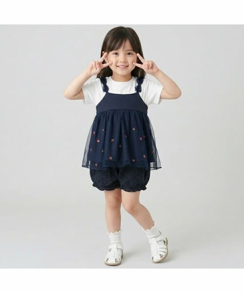 Pupil House / ピューピルハウス その他トップス | さくらんぼ刺しゅうドッキングチュニック | 詳細12