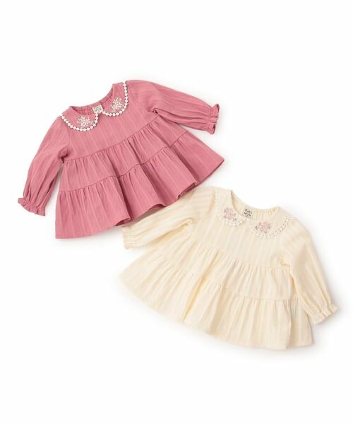 Pupil House / ピューピルハウス シャツ・ブラウス | サクラ刺しゅう衿フリルカットブラウス | 詳細5