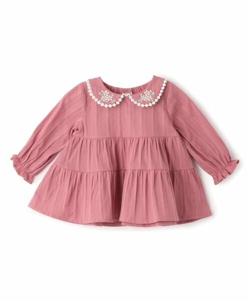 Pupil House / ピューピルハウス シャツ・ブラウス | サクラ刺しゅう衿フリルカットブラウス | 詳細6