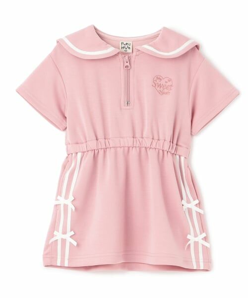 Pupil House / ピューピルハウス ミニ丈・ひざ丈ワンピース | ハーフジップワンピース | 詳細10