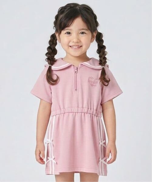Pupil House / ピューピルハウス ミニ丈・ひざ丈ワンピース | ハーフジップワンピース | 詳細14