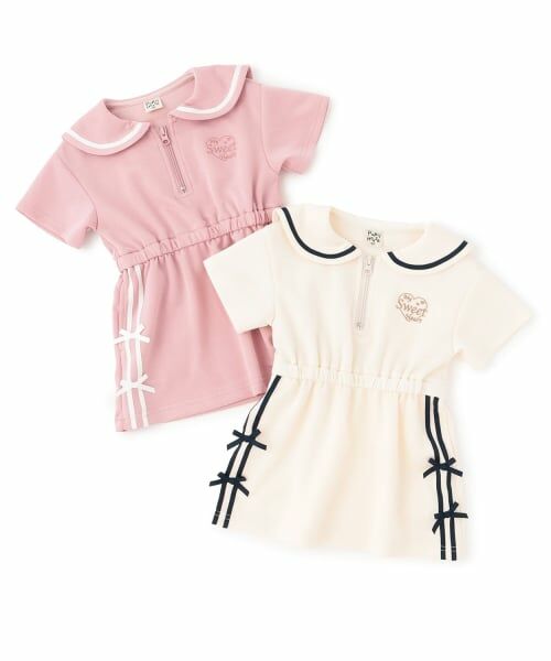 Pupil House / ピューピルハウス ミニ丈・ひざ丈ワンピース | ハーフジップワンピース | 詳細8