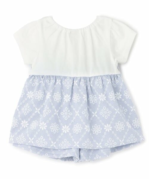 Pupil House / ピューピルハウス Tシャツ | ギンガムチェック刺しゅうレースセットアップ | 詳細1