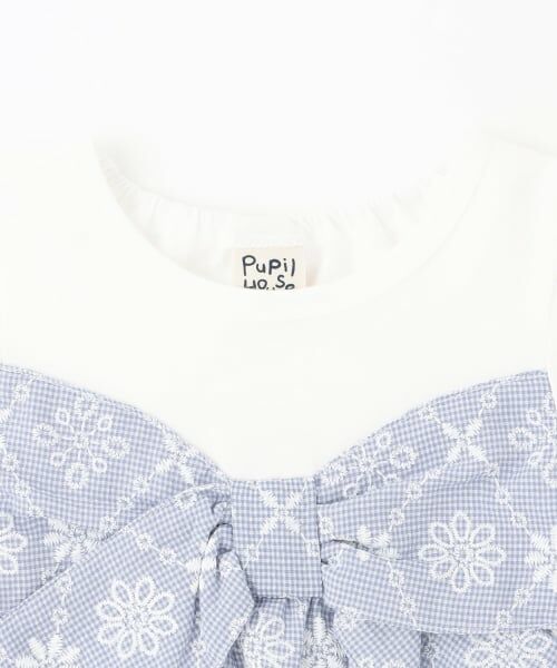 Pupil House / ピューピルハウス Tシャツ | ギンガムチェック刺しゅうレースセットアップ | 詳細3