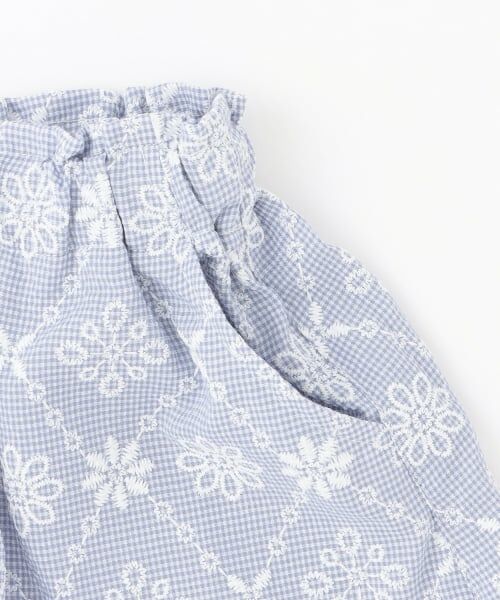 Pupil House / ピューピルハウス Tシャツ | ギンガムチェック刺しゅうレースセットアップ | 詳細8