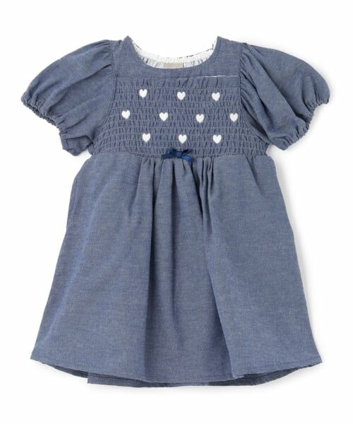 Pupil House / ピューピルハウス ミニ丈・ひざ丈ワンピース | 胸ハート刺しゅうワンピース | 詳細10