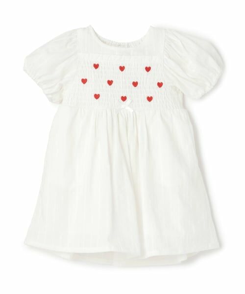 Pupil House / ピューピルハウス ミニ丈・ひざ丈ワンピース | 胸ハート刺しゅうワンピース | 詳細11
