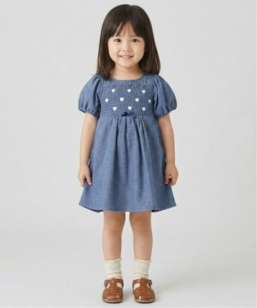 Pupil House / ピューピルハウス ミニ丈・ひざ丈ワンピース | 胸ハート刺しゅうワンピース | 詳細12