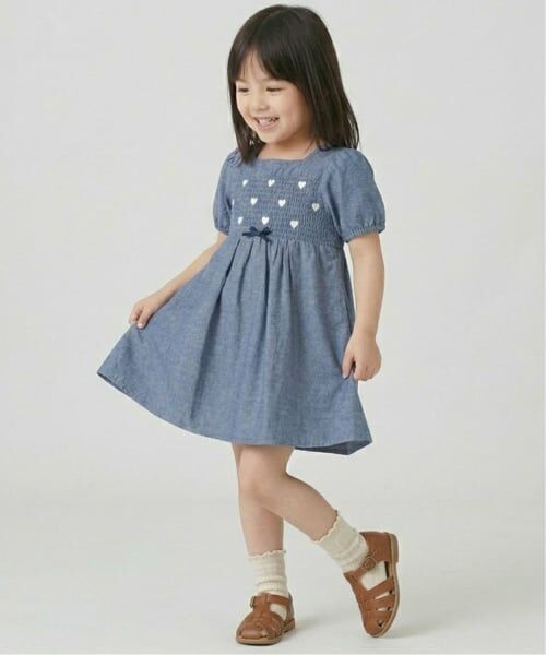 Pupil House / ピューピルハウス ミニ丈・ひざ丈ワンピース | 胸ハート刺しゅうワンピース | 詳細13