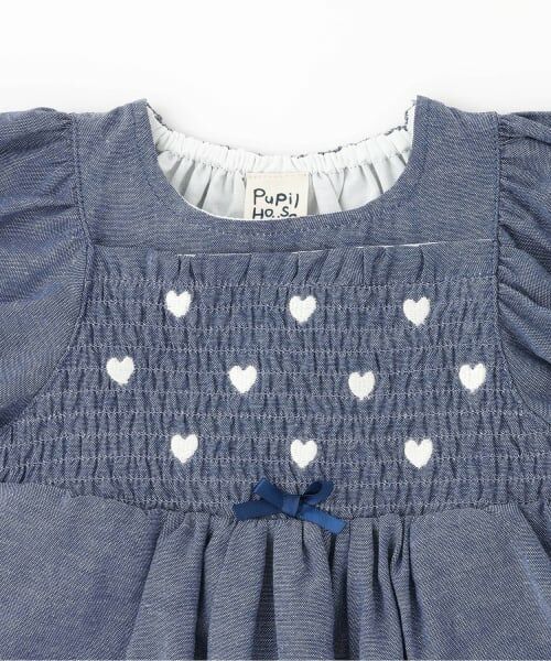 Pupil House / ピューピルハウス ミニ丈・ひざ丈ワンピース | 胸ハート刺しゅうワンピース | 詳細2