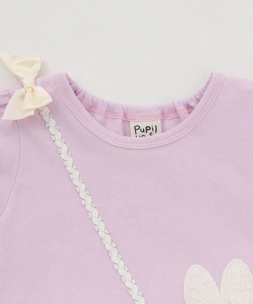 Pupil House / ピューピルハウス Tシャツ | ウサギポシェットモチーフTシャツ | 詳細2