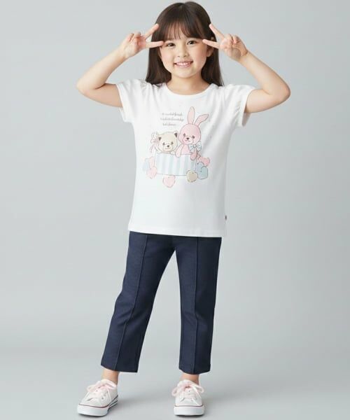 Pupil House / ピューピルハウス Tシャツ | 【990★ITEM】ねこ・うさぎガーリーアソートTシャツ | 詳細11