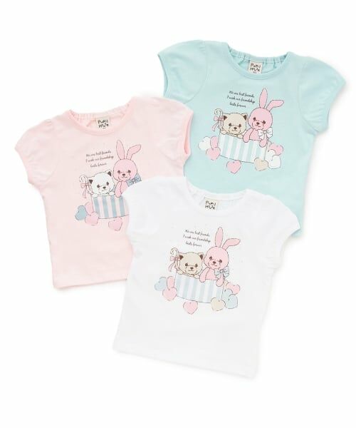 Pupil House / ピューピルハウス Tシャツ | 【990★ITEM】ねこ・うさぎガーリーアソートTシャツ | 詳細6