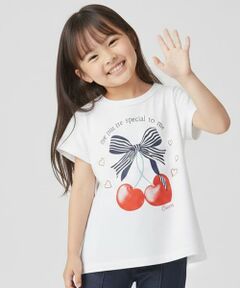 Pupil House / ピューピルハウス Tシャツ | 【990★ITEM】フロントリボン・さくらんぼモチーフTシャツ