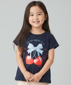 Pupil House / ピューピルハウス Tシャツ | 【990★ITEM】フロントリボン・さくらんぼモチーフTシャツ