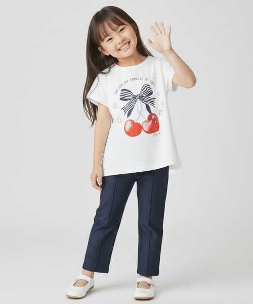 Pupil House / ピューピルハウス Tシャツ | 【990★ITEM】フロントリボン・さくらんぼモチーフTシャツ | 詳細11