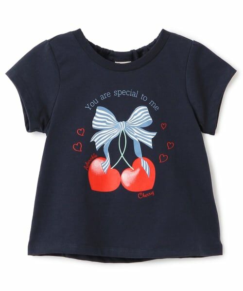 Pupil House / ピューピルハウス Tシャツ | 【990★ITEM】フロントリボン・さくらんぼモチーフTシャツ | 詳細7