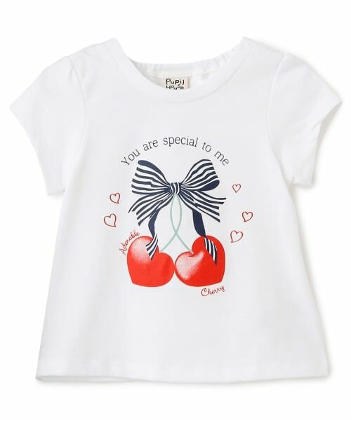 Pupil House / ピューピルハウス Tシャツ | 【990★ITEM】フロントリボン・さくらんぼモチーフTシャツ | 詳細8