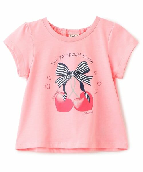Pupil House / ピューピルハウス Tシャツ | 【990★ITEM】フロントリボン・さくらんぼモチーフTシャツ | 詳細9