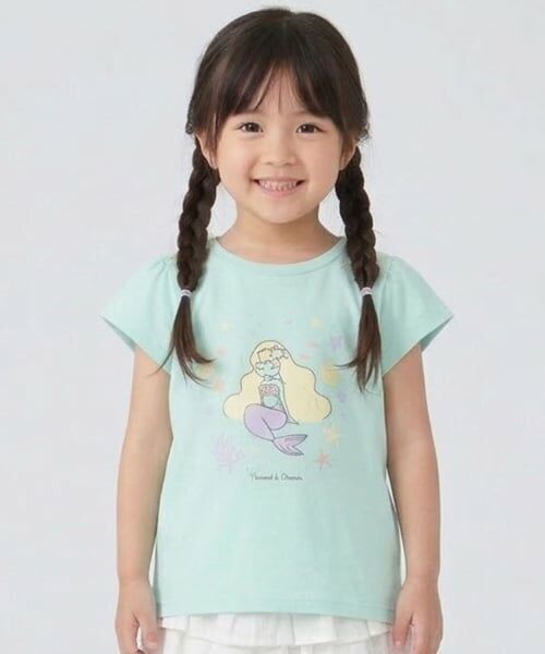 Pupil House / ピューピルハウス Tシャツ | 【990★ITEM】マーメイドモチーフTシャツ（エメラルド グリーン）
