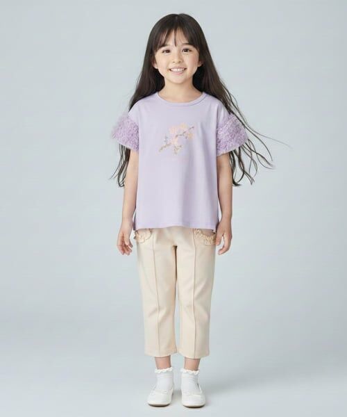 Pupil House / ピューピルハウス Tシャツ | サクラ肩フリル半袖Tシャツ | 詳細10