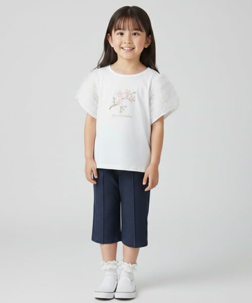 Pupil House / ピューピルハウス Tシャツ | サクラ肩フリル半袖Tシャツ | 詳細15