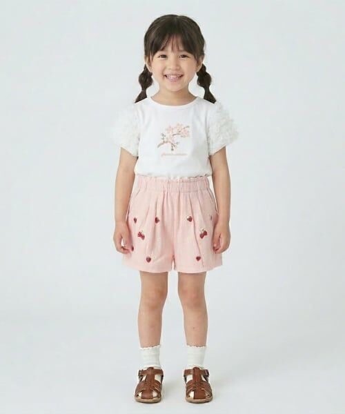 Pupil House / ピューピルハウス Tシャツ | サクラ肩フリル半袖Tシャツ | 詳細16