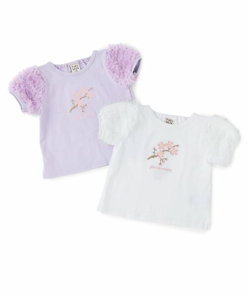Pupil House / ピューピルハウス Tシャツ | サクラ肩フリル半袖Tシャツ | 詳細7
