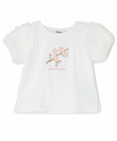Pupil House / ピューピルハウス Tシャツ | サクラ肩フリル半袖Tシャツ | 詳細9
