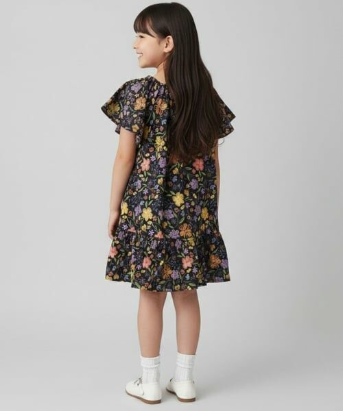 Pupil House / ピューピルハウス ミニ丈・ひざ丈ワンピース | ニュアンス花柄ワンピース | 詳細10