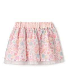 Pupil House / ピューピルハウス ミニ・ひざ丈スカート | オリジナルプリントシフォンスカート