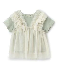 Pupil House / ピューピルハウス Tシャツ | チュールビスチェドッキングTシャツ