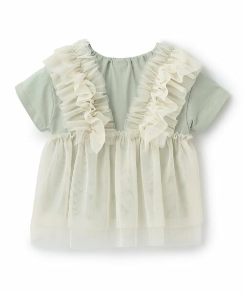 Pupil House / ピューピルハウス Tシャツ | チュールビスチェドッキングTシャツ | 詳細1