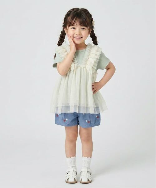 Pupil House / ピューピルハウス Tシャツ | チュールビスチェドッキングTシャツ | 詳細13