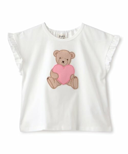 Pupil House / ピューピルハウス Tシャツ | アソートアップリケTシャツ（オフ ホワイト）