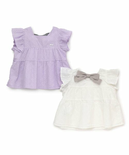 Pupil House / ピューピルハウス その他トップス | バイカラーリボンチュニック | 詳細9