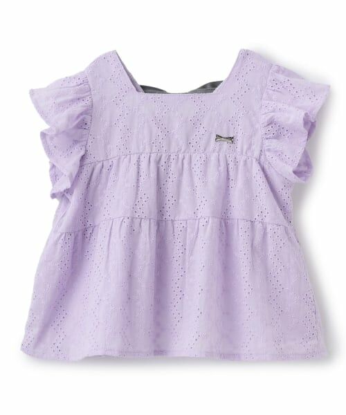 Pupil House / ピューピルハウス その他トップス | バイカラーリボンチュニック（ラベンダー）