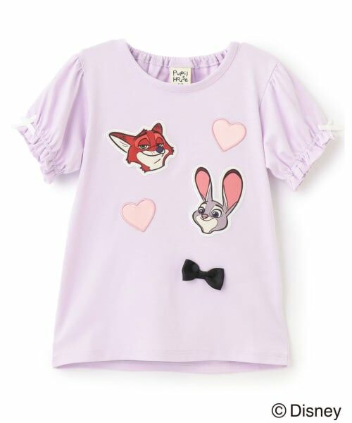 Pupil House / ピューピルハウス Tシャツ | 【ズートピア】パフスリーブTシャツ（ラベンダー）