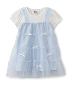 Pupil House / ピューピルハウス ミニ丈・ひざ丈ワンピース | リボンいっぱいドッキングワンピース