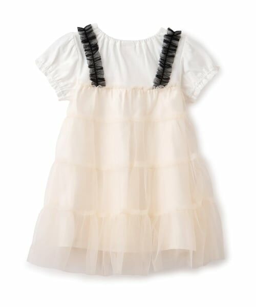 Pupil House / ピューピルハウス ミニ丈・ひざ丈ワンピース | リボンいっぱいドッキングワンピース | 詳細1