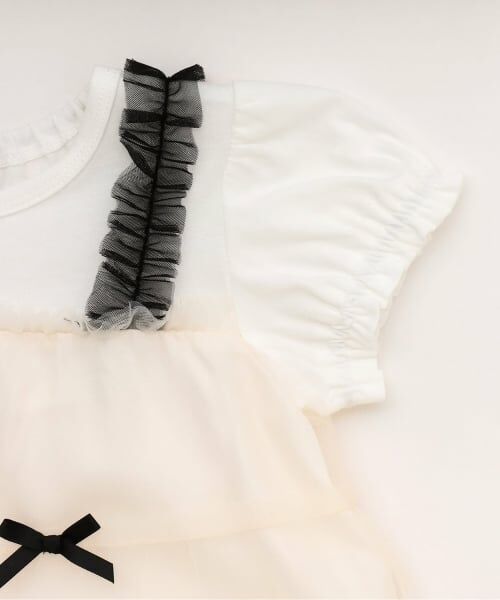 Pupil House / ピューピルハウス ミニ丈・ひざ丈ワンピース | リボンいっぱいドッキングワンピース | 詳細3