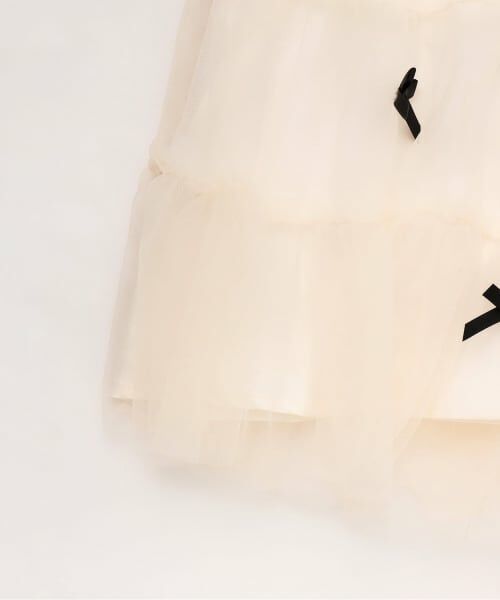 Pupil House / ピューピルハウス ミニ丈・ひざ丈ワンピース | リボンいっぱいドッキングワンピース | 詳細4