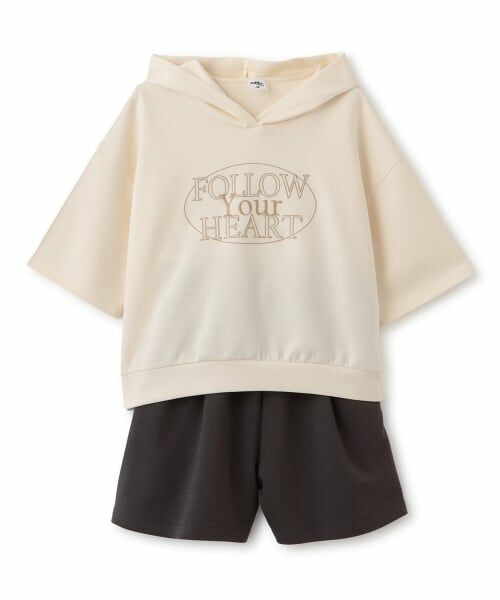 Pupil House / ピューピルハウス その他トップス | 【milky coast】ゆったりシルエットロゴ刺しゅうセットアップ | 詳細13