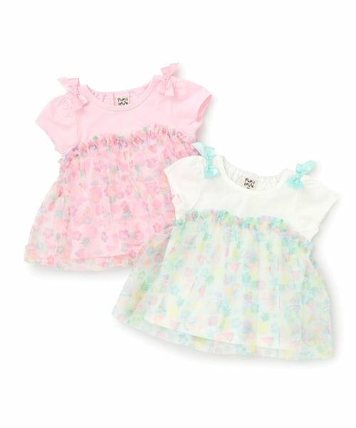 Pupil House / ピューピルハウス Tシャツ | トロピカルチュールドッキングTシャツ | 詳細5