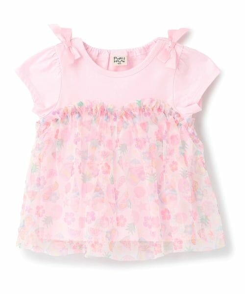 Pupil House / ピューピルハウス Tシャツ | トロピカルチュールドッキングTシャツ | 詳細7