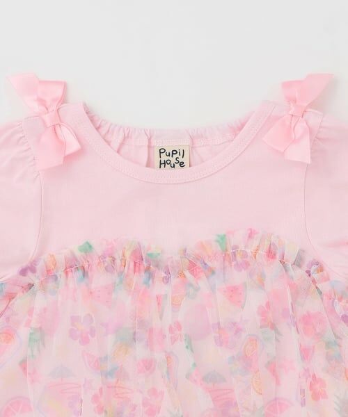 Pupil House / ピューピルハウス Tシャツ | トロピカルチュールドッキングTシャツ | 詳細9