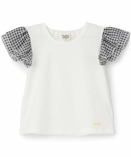 Pupil House / ピューピルハウス Tシャツ | フリル袖Tシャツ（オフ ホワイト）
