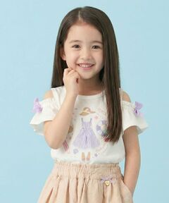 Pupil House / ピューピルハウス Tシャツ | バカンスモチーフ オープンショルダーTシャツ
